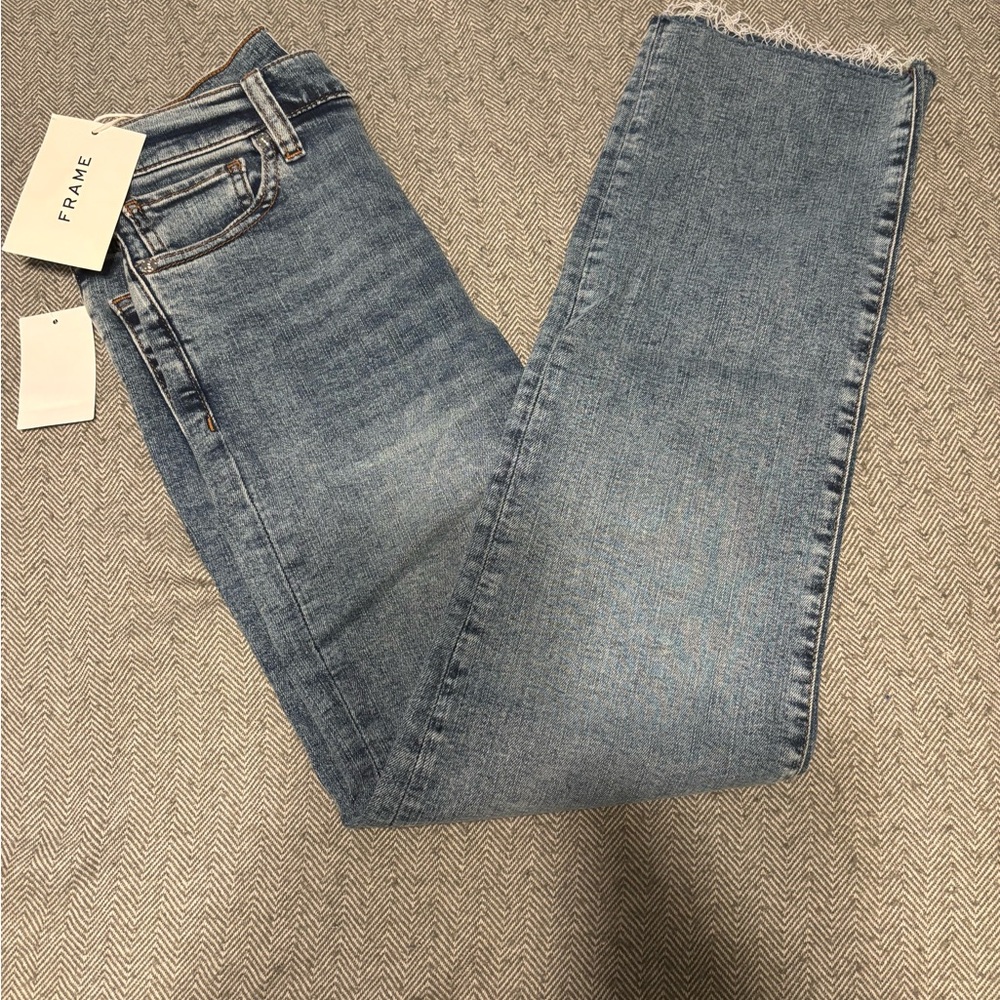 Frame Denim Women's Cropped Light Blue Jeans